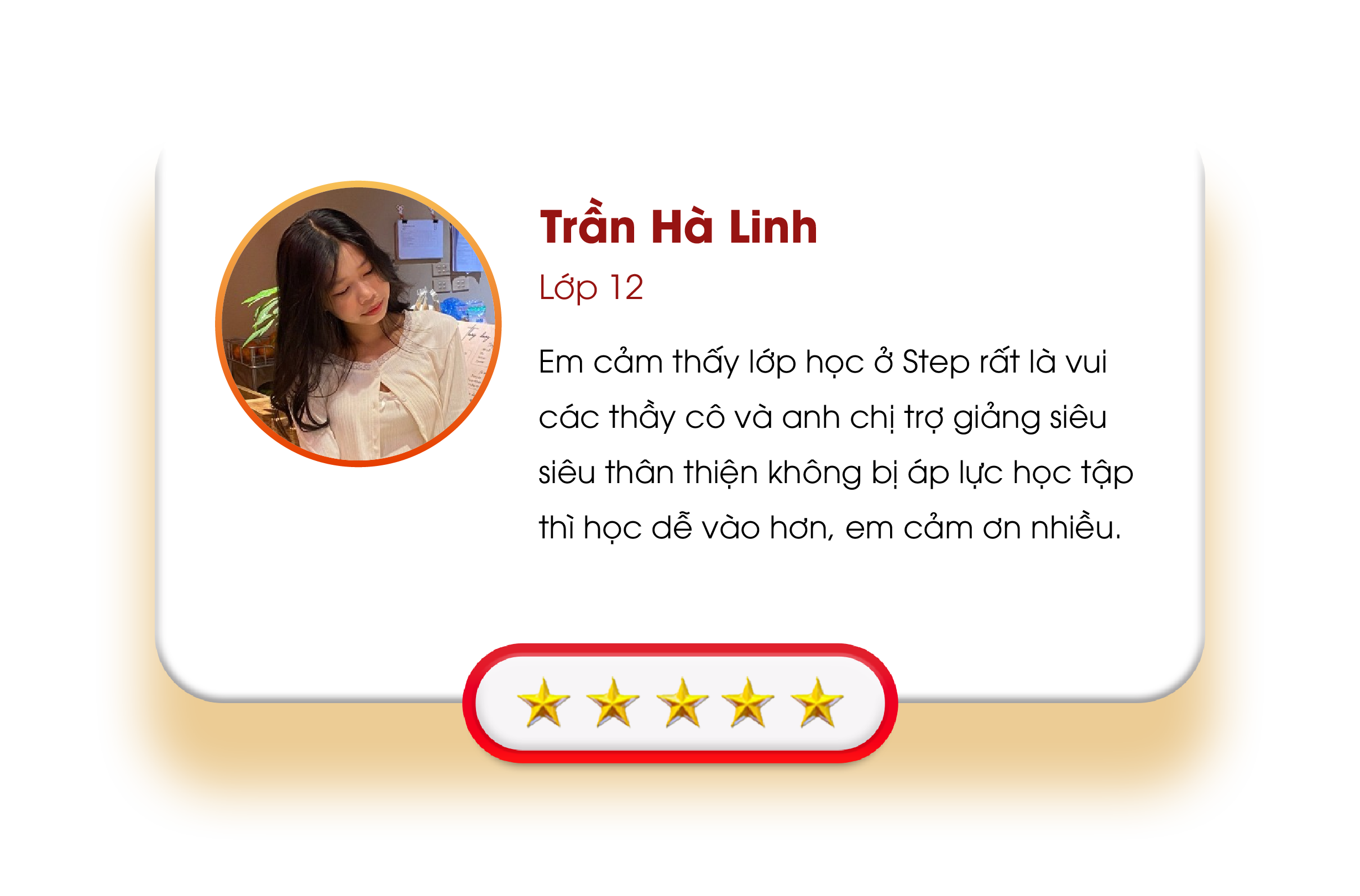 Phản hồi học sinh 1 - Kết quả học tập ấn tượng tại Step Education